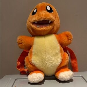 Vintage Nintendo Game Freak Pokemon Plush Charmander Backpack Bag 14"